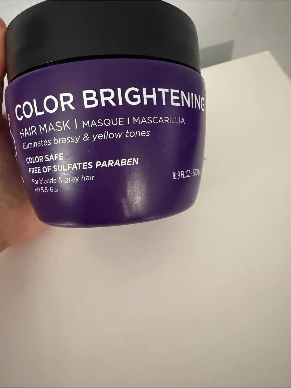 LUSETA Hair Mask Color Brightening 16.9 fl oz For Blonde & Gray Hair NEW